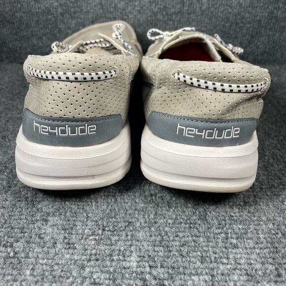 Hey Dude Welsh Grip Mix Shoes Men's 9 Beige/Oyster Slip On Casual Foam Insole - Picture 3 of 8